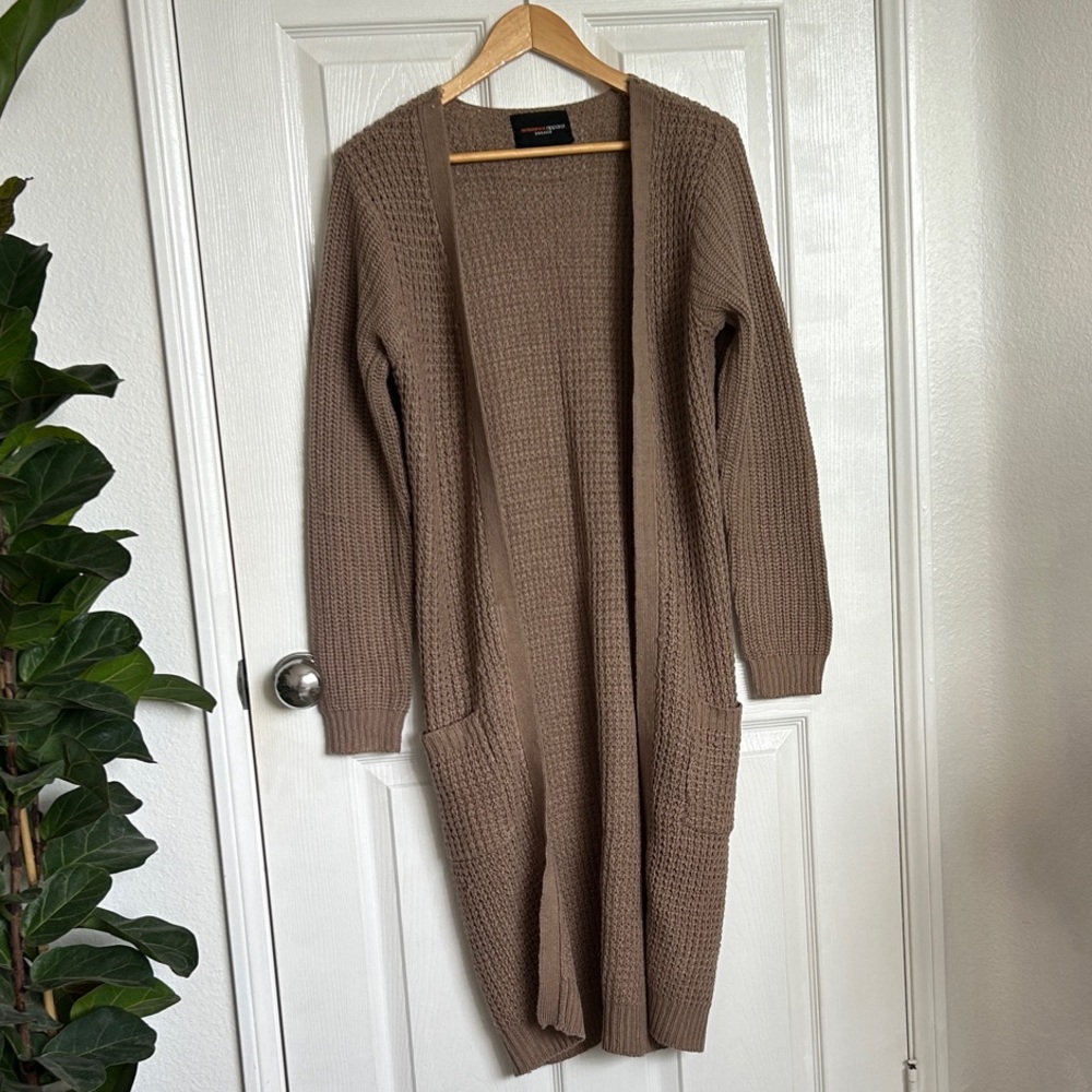 Ambiance Tan Knit Cardigan Sweater